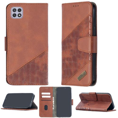 Coque Pour Samsung Galaxy A22 5g Coque Compatible Avec Samsung Galaxy A22 5g Coque Etui Housse Case Cover Bf04 Brown