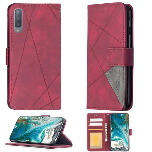 Coque Pour Samsung Galaxy A7 (2018) Coque Compatible Avec Samsung Galaxy A7 (2018) Coque Etui Housse Case Cover Bf-05 Red