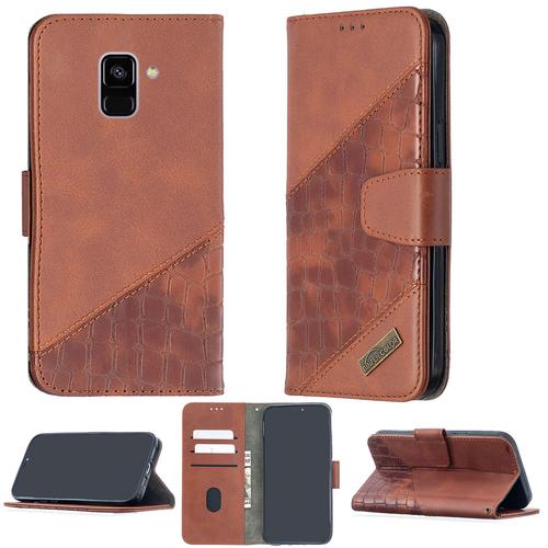 Coque Pour Samsung Galaxy A8 2018 Coque Compatible Avec Samsung Galaxy A8 2018 Coque Etui Housse Case Cover Bf04 Brown