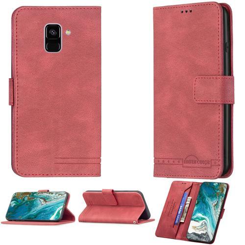 Coque Pour Samsung Galaxy A8 2018 Coque Compatible Avec Samsung Galaxy A8 2018 Coque Etui Housse Case Cover Bf09 Red