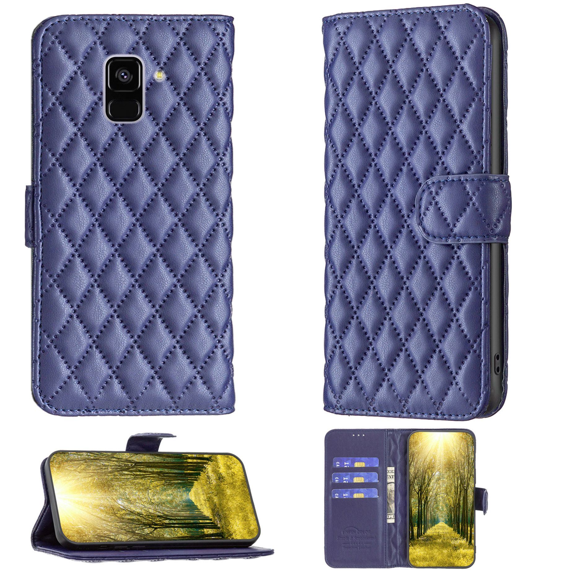 Coque Pour Samsung Galaxy A8 2018 Coque Compatible Avec Samsung Galaxy A8 2018 Coque Etui Housse Case Cover Blue