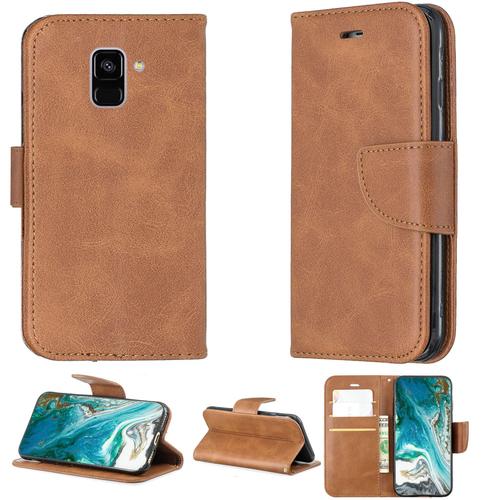 Coque Pour Samsung Galaxy A8 2018 Coque Compatible Avec Samsung Galaxy A8 2018 Coque Etui Housse Case Cover Yzw Brown