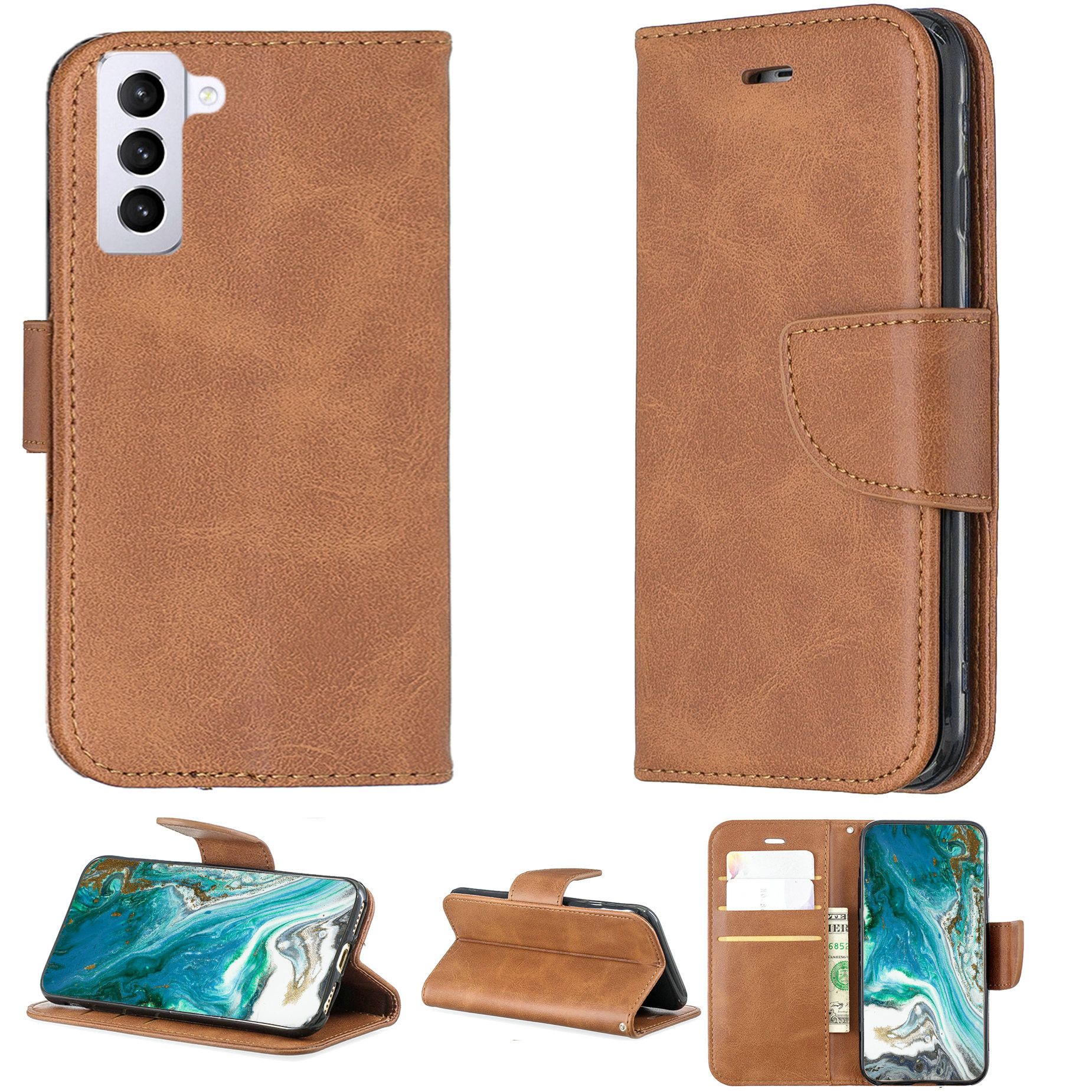 Coque Pour Samsung Galaxy S21 Ultra 5g Coque Compatible Avec Samsung Galaxy S21 Ultra 5g Coque Etui Housse Case Cover Yzw Brown