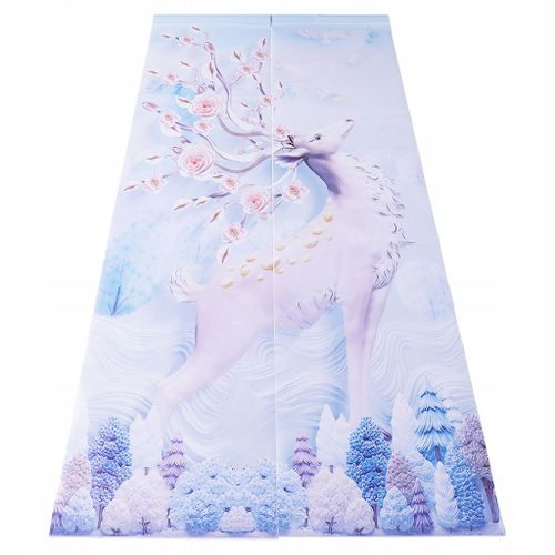 2 Pieces Autocollant De Porte Motif Cerf Sika Blanc