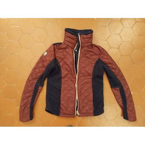 Veste D'équitation Polyester Bordeaux Et Marine Fouganza