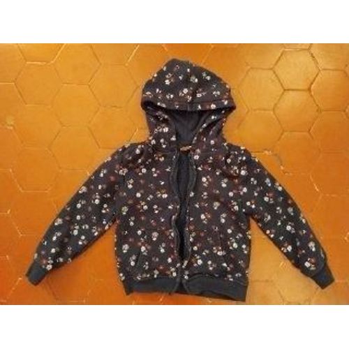 Veste À Capuche Molleton Imprimé Fleurs Tape À L'oeil