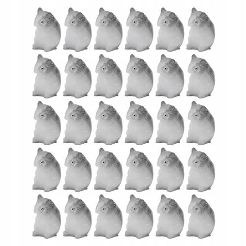 Figurine De Hamster En Résine De Maison De Poupée 30pcs