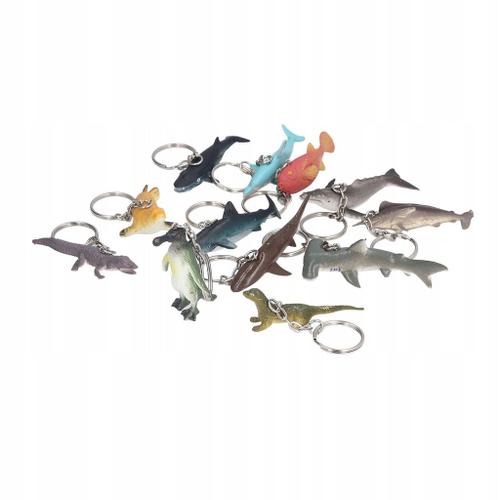 12pcs porte-clés dinosaure Vivid Lovely Small