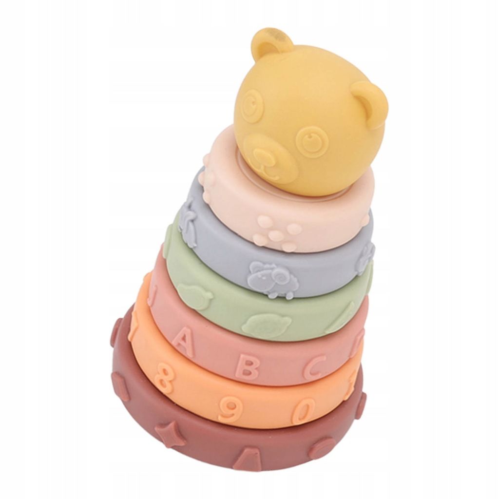 6 Pieces Cercles D'empilage Sensoriels Doux Pour - 4