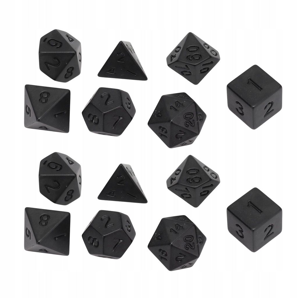 14 Pieces Ds Polydriques Noir - 3