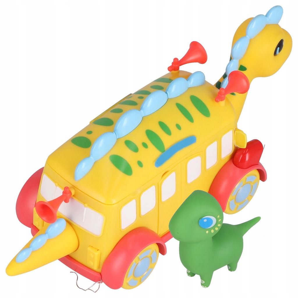 Jouets De Bus De Dinosaure Cartoon Light Early Education - 2