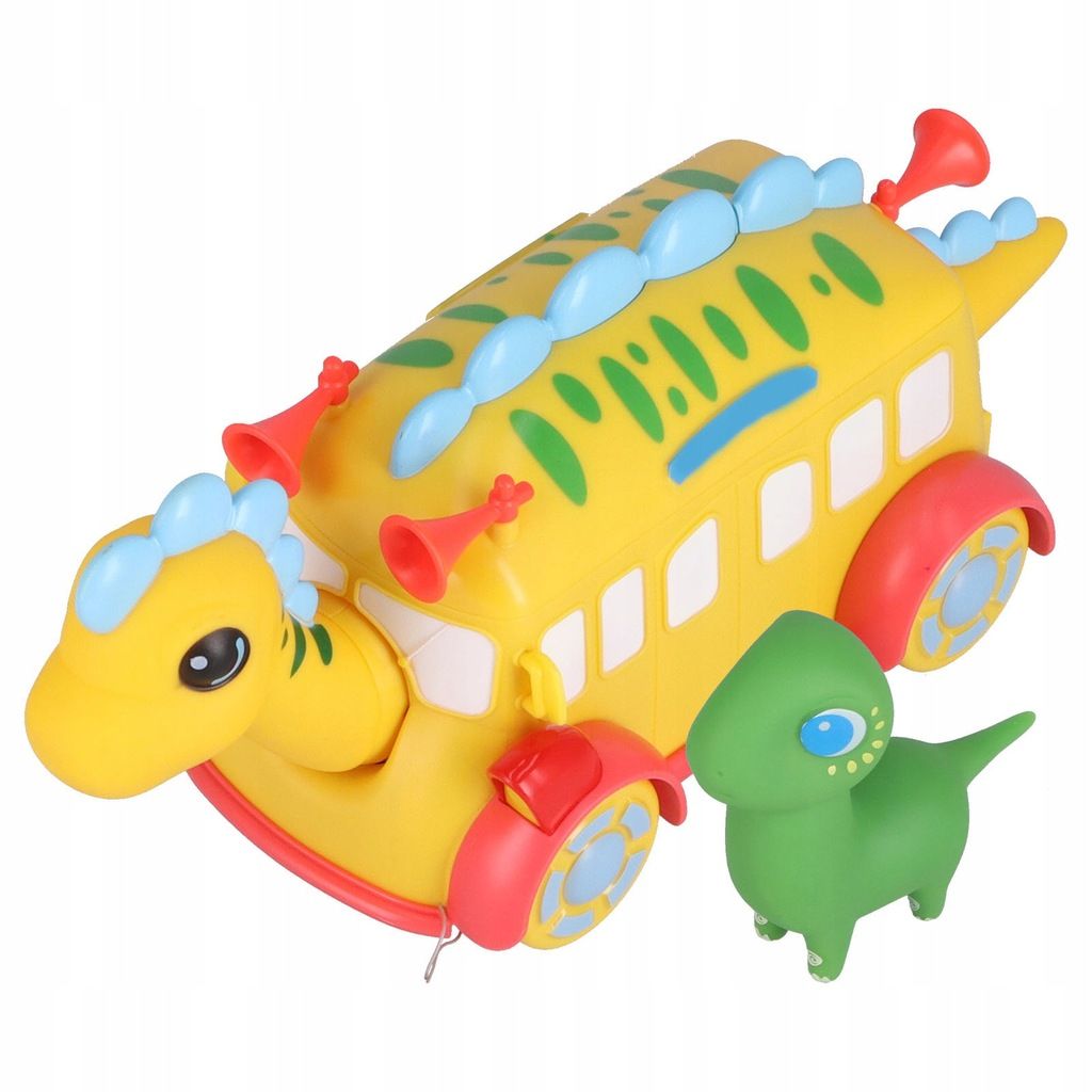 Jouets De Bus De Dinosaure Cartoon Light Early Education - 3