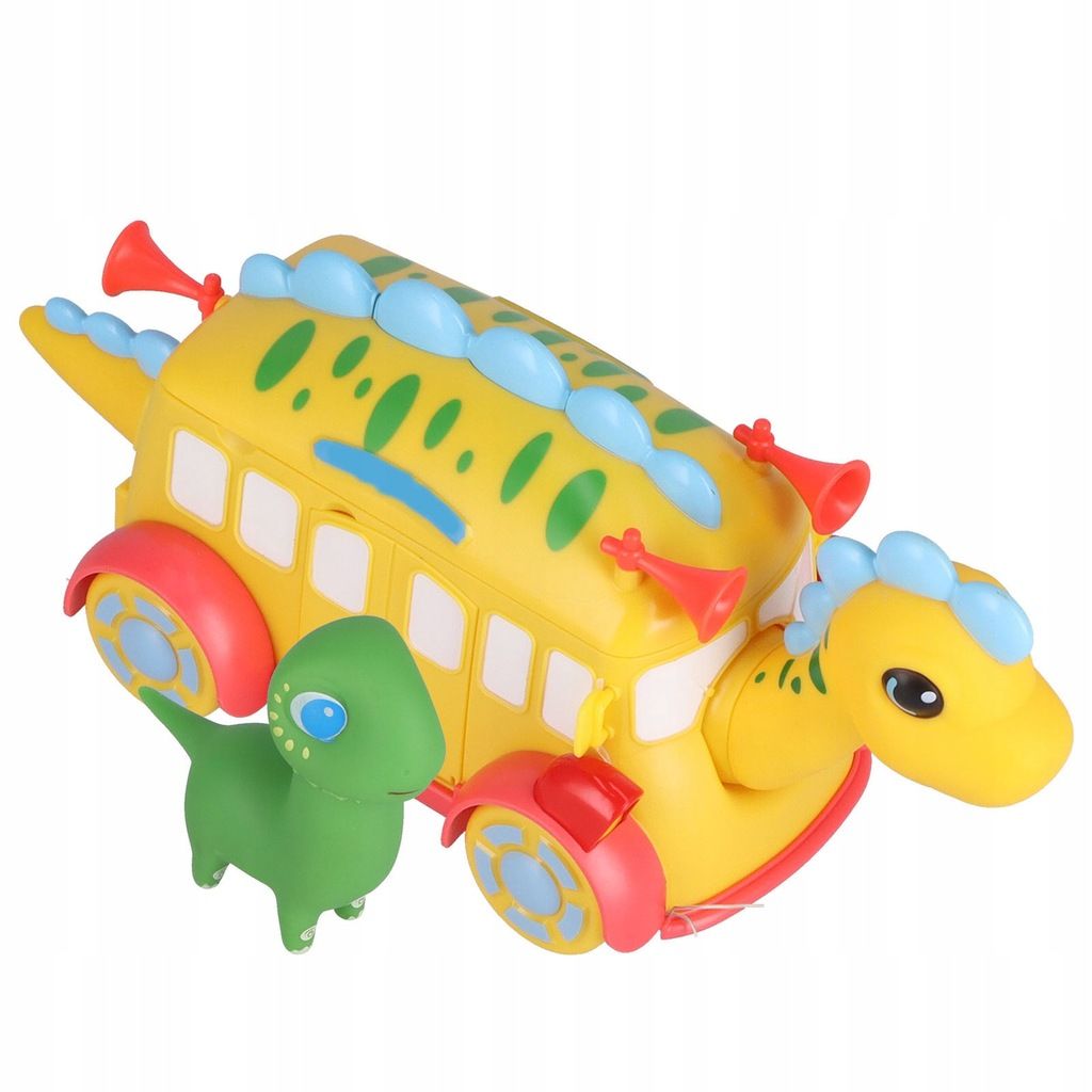 Jouets De Bus De Dinosaure Cartoon Light Early Education - 6