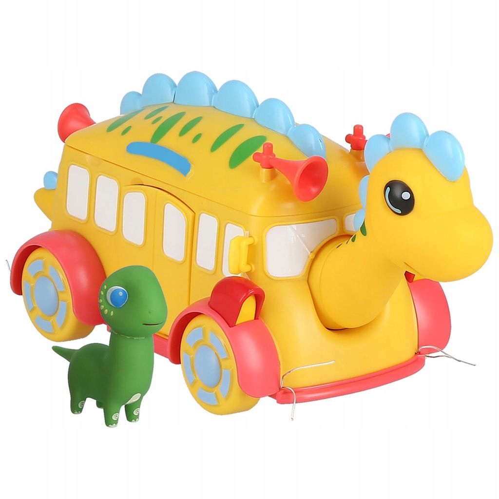 Jouets De Bus De Dinosaure Cartoon Light Early Education - 10