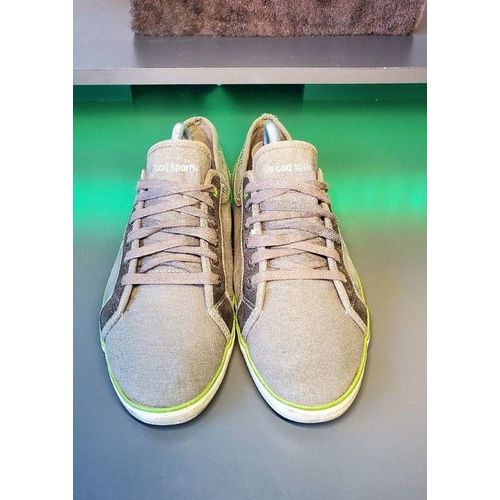 Le Coq Sportif Chaussure Saint Ferdinand 2 Tones Suede En Filet Vert Gris 43 Eu / 9.5 Us Homme Et Femme Basket De Ville
