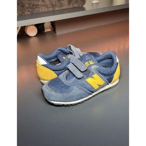 New Balance Chaussure Bleu Et Jaune En Daim Basket 26 Eu / 9 Us Garçon Et Enfant