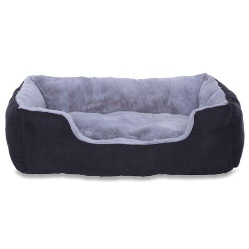 Lionto Lit Chien Coussin Chien Panier Chien Avec Coussin Taille L 75x60 Cm Gris Noir