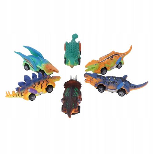 6pcs Dinosaur Toys Pull Back Puzzle Cars