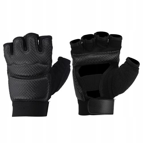 Une Paire De Gants De Boxe Demi-Doigts Noirs