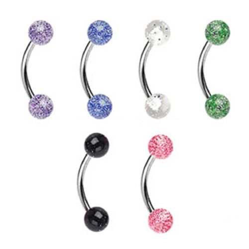 Lot 6 Piercings Arcade Paillettes Matheo Barre Acier Chirurgical Inoxydable Anti Allergique Sourcil Oreille Cartilage Tragus Helix Barbell Lovepiercing