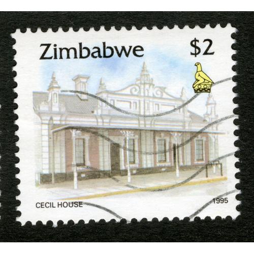 Timbre Oblitéré Zimbabwe , Cecil House, 1995, S 2