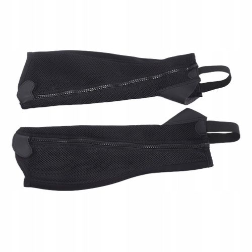 2 Pieces Demi-Chaps En Filet Élastique Noir