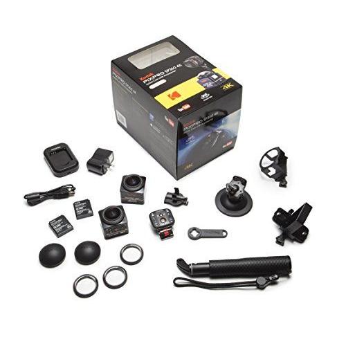 Kodak Pixpro DVC-SP360 4K-BK5 DUAL PRO PACK Camescopes Caméra de Sport 12.8 Mpix