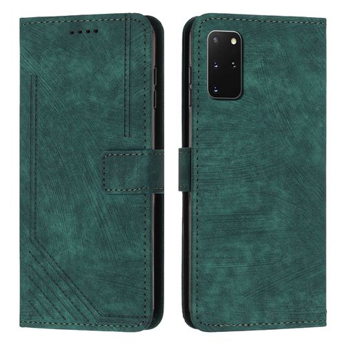 Coque Pour Samsung Galaxy S20 Plus,Etui De Samsung Galaxy S20+ Premium En Cuir Pochette Protection,Étui Pour Samsung Galaxy S20 Plus Portefeuille Rabat Clapet Case,Vert