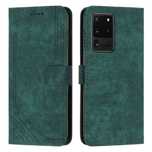 Coque Pour Samsung Galaxy S20 Ultra,Etui De Samsung Galaxy S20 Ultra Premium En Cuir Pochette Protection,Étui Pour Samsung Galaxy S20 Ultra Portefeuille Rabat Clapet Case,Vert