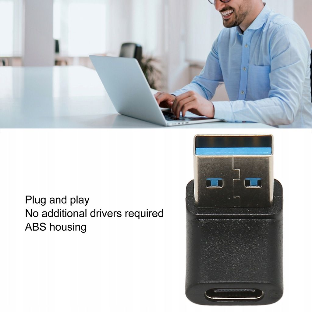 Adaptateur USB C vers USB A coud 10 Gbps Plug and - 5