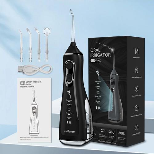 L15-Noir Irrigateur Buccal Portable, Jet De Blanchiment Des Dents, Jet Dentaire, Lavage De La Bouche, Machine À Pulser, Outils De Dentisterie, Nettoyeur, Usb Blanc