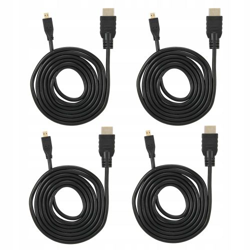 4 pieces Câble micro HDMI vers HDMI Cordon de 1,5 metre