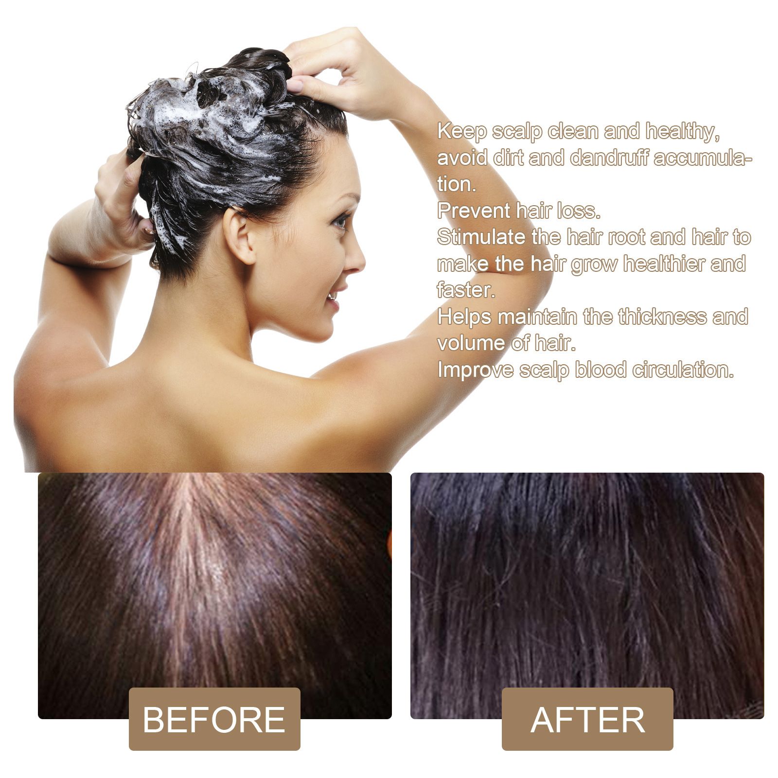 Riz Shampooing Anti-Chute Savon Nettoie Les Cheveux Nourrit ... - 2