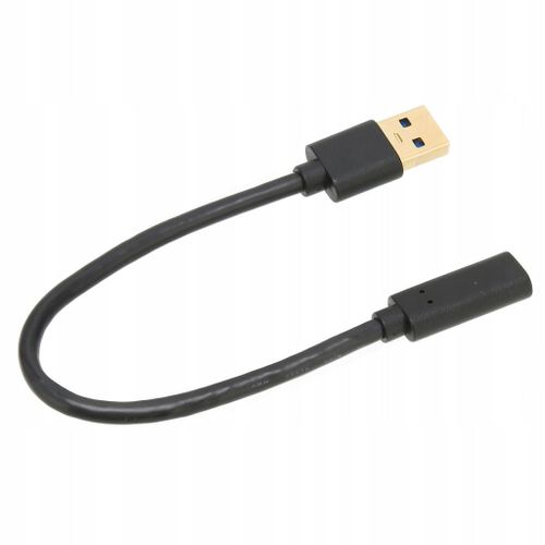 Câble USB type C 20 cm Adaptateur USBA plaqué or pour