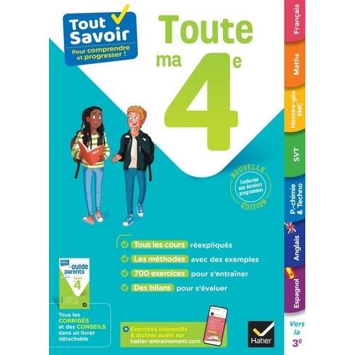 Toute Ma 4e - Avec Le Guide Parent Détachable