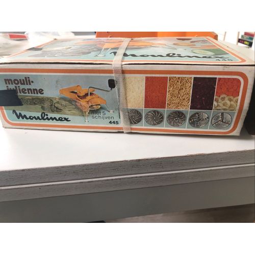 Moulinex Hachoir Orange Vintage Années 1950-1960 Numéro 445 Complet