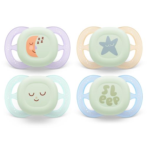 Lot De 2 Sucettes Ultra Start 0/2 Mois Night - Philips Avent