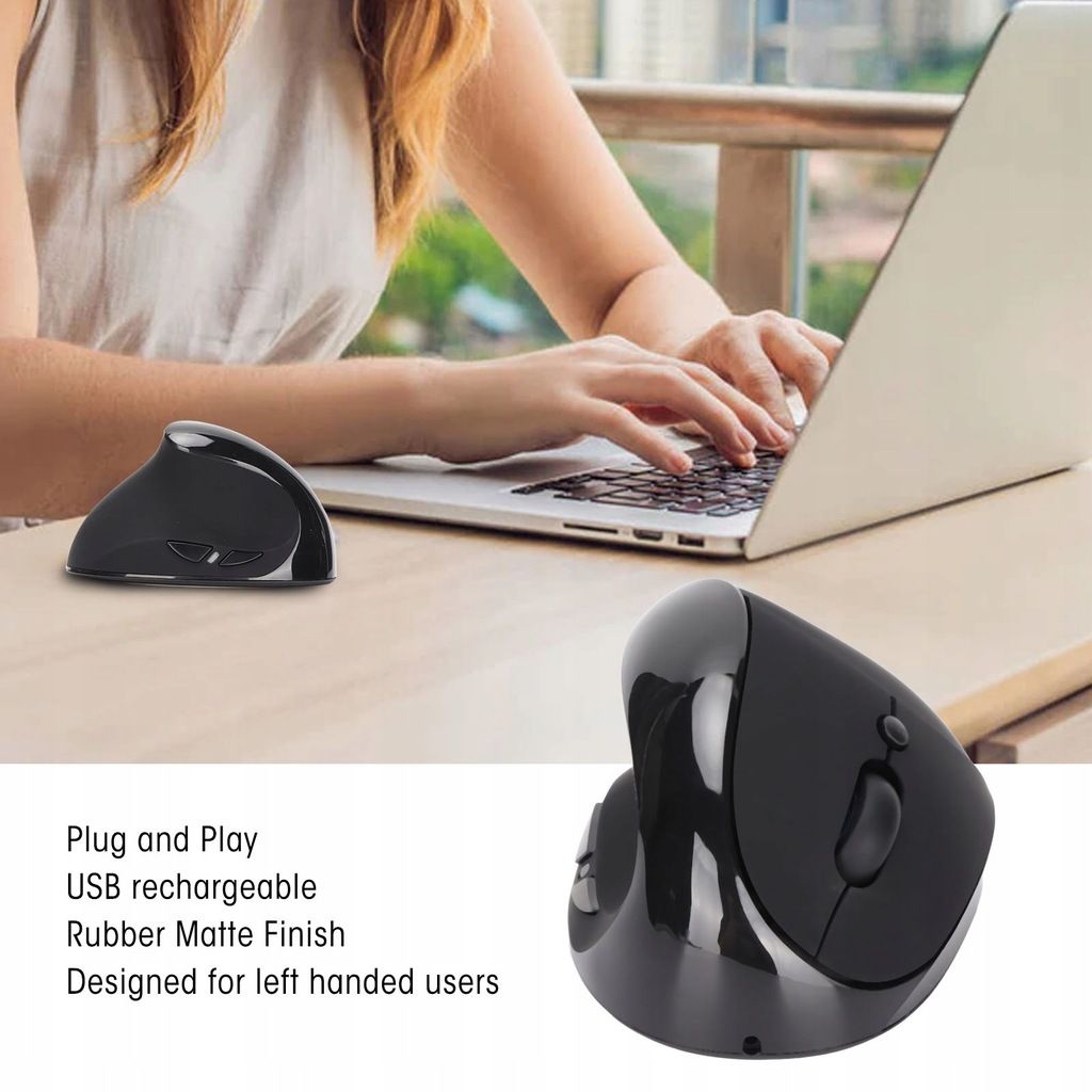 Souris Verticale Main Gauche 2.4G Sans Fil Verticale - 7