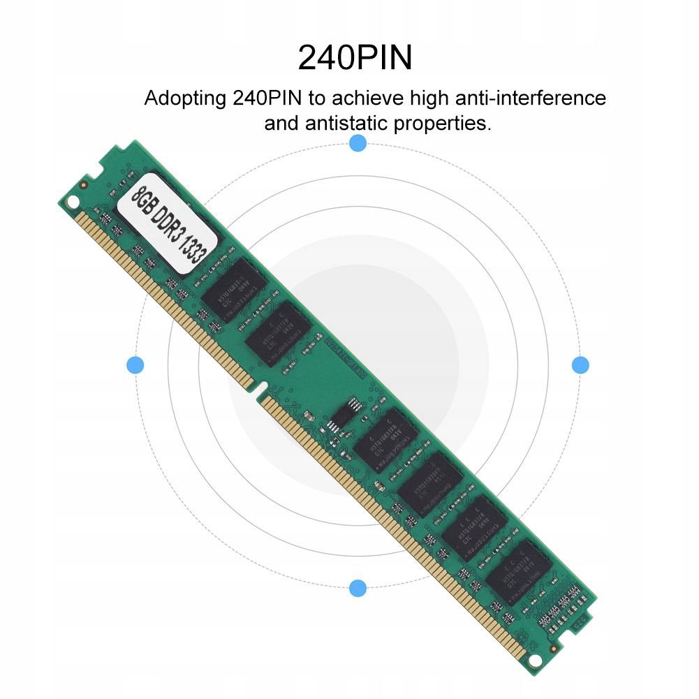 Frquence de 1333 MHz et mmoire DDR3 de 8 Go - 7