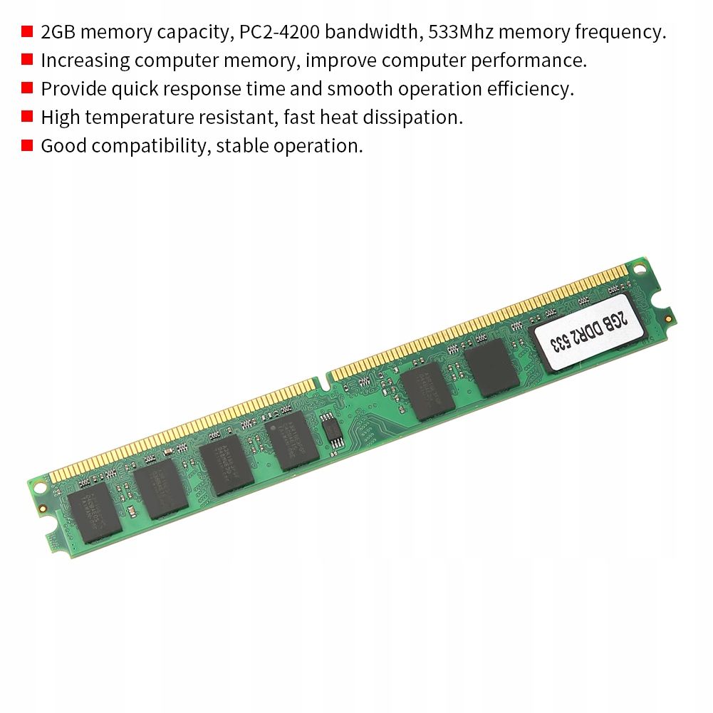 Module de mmoire DDR2 2 Go 533 MHz PC2-4200 - 4