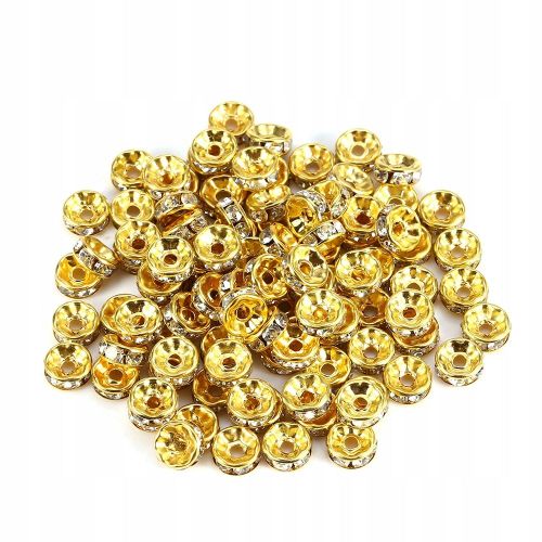 100 Pieces/Ensemble Alliage Strass Charme Lâche