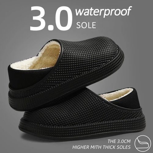 Chaussures Oligpantoufles D'intérieur Unisexessandales Chaudes Pour La Maisonchaussures Solidesimperméablessemelle Optique Souplechaussures En Fourrure Amusantes Pour Femmes Et Hommesutilisation Pour Les