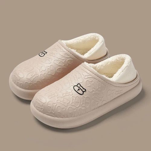 Oligpantoufles D'intérieur Unisexes,Sandales Chaudes Pour La Maison,Chaussures Solides,Imperméables,Semelle Optique Souple,Chaussures En Fourrure Amusantes Pour Femmes Et Hommes,Utilisation Pour Les