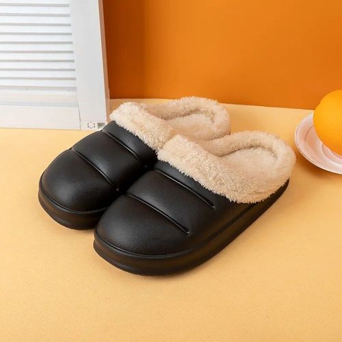Chaussures Pantoufles En Fourrure Imperméables Pour Hommes Et Femmestoboggans Chauds En Peluchechaussures Semelle Optique Intérieuresandales Coordonnantes Pour Couplehiver