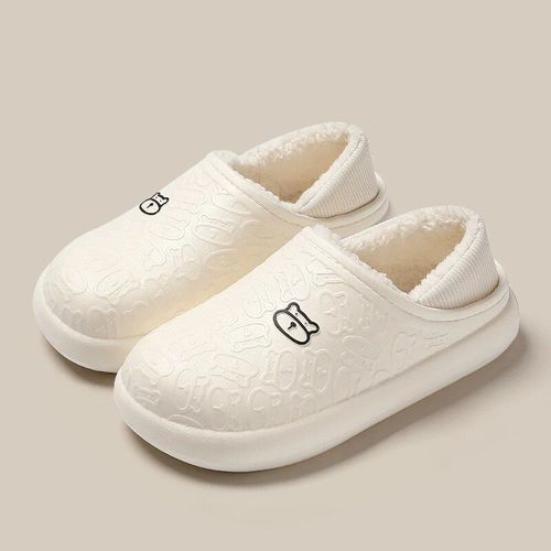 Chaussures Oligpantoufles D'intérieur Unisexessandales Chaudes Pour La Maisonchaussures Solidesimperméablessemelle Optique Souplechaussures En Fourrure Amusantes Pour Femmes Et Hommesutilisation Pour Les