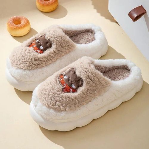 Chaussures Jolies Pantoufles De Maison Respirantes Pour Femmesmotif De Lapin Mignonpelucheextérieurdesign Rehaussanthiver