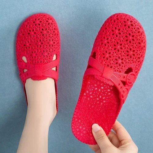 Chaussures Pantoufles D'extérieur Ajourées Enfiler Pour Femmechaussures Trouéesà La Modepour La Maisonstyle Décontracté
