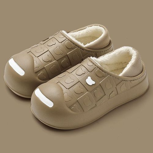 Chaussures Oligpantoufles D'intérieur Unisexessandales Chaudes Pour La Maisonchaussures Solidesimperméablessemelle Optique Souplechaussures En Fourrure Amusantes Pour Femmes Et Hommesutilisation Pour Les