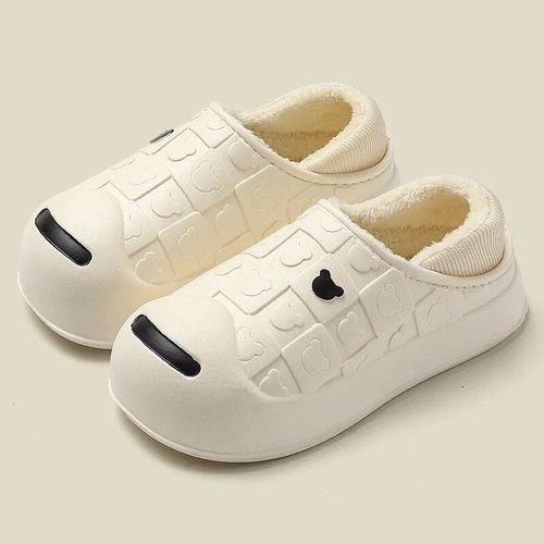 Oligpantoufles D'intérieur Unisexes,Sandales Chaudes Pour La Maison,Chaussures Solides,Imperméables,Semelle Optique Souple,Chaussures En Fourrure Amusantes Pour Femmes Et Hommes,Utilisation Pour Les