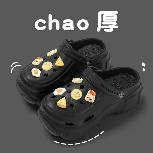 Qyckaby-Chaussures De Jardin À Trous De Chat Pour Femmes,Sandales Souples D'été À Semelle Optique À Talons Hauts,Pantoufles De Plage D'extérieur Bricolage,2023